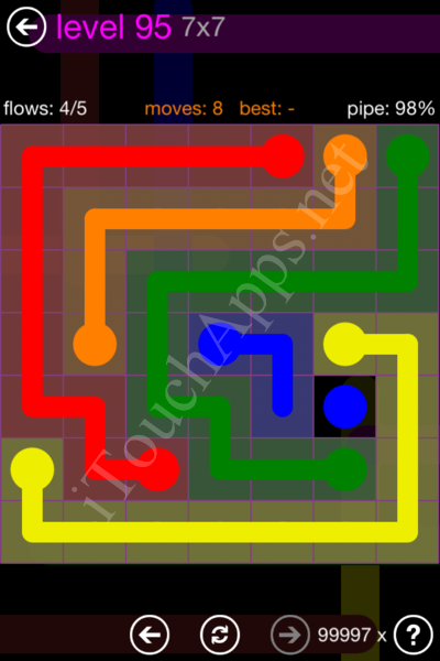 Flow Game 7x7 Mania Pack Level 95 Solution